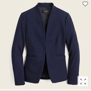 J crew collarless going-out blazer in stretch twill